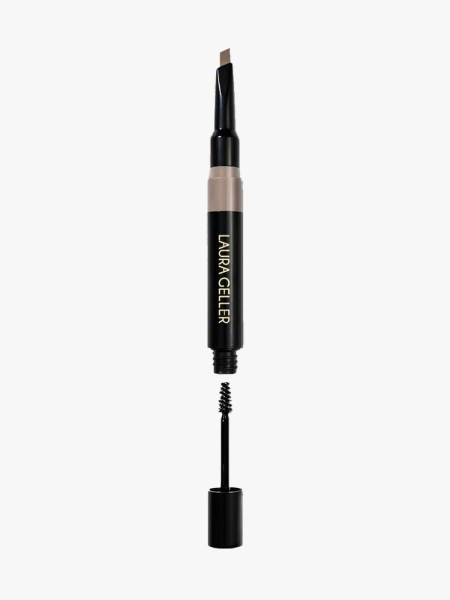 Laura Geller Sculpt-n-Stay Waterproof Brow Pencil in branded component on a light gray background