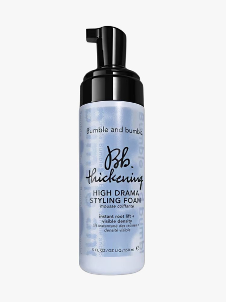 Bumble & Bumble Thickening High Drama Styling Foam in branded component on a light gray background